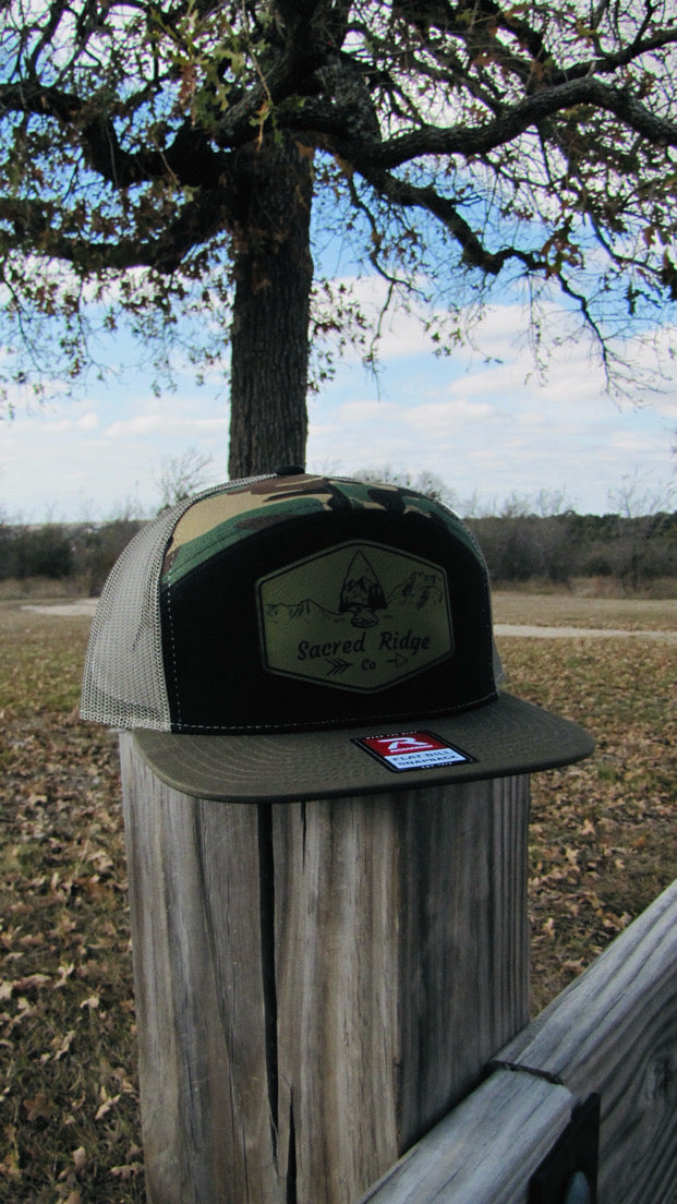 Brush Stalker Camo trucker hat by Sacred Ridge Co